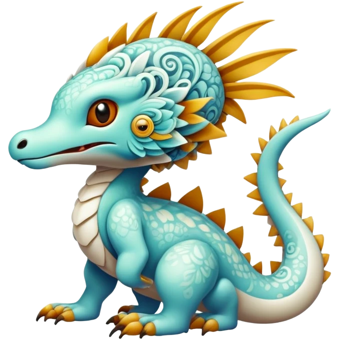 White Randomly-colored exotic Fakémon-creature emoji