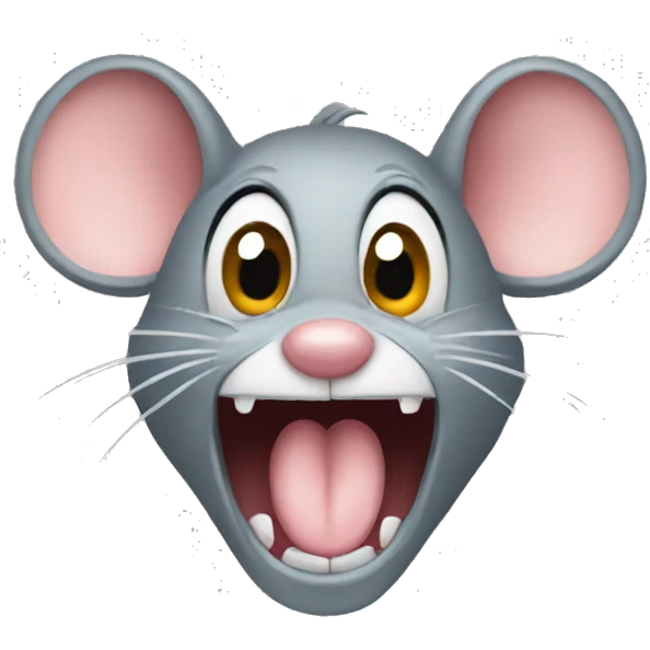 afraid mouse screams emoji