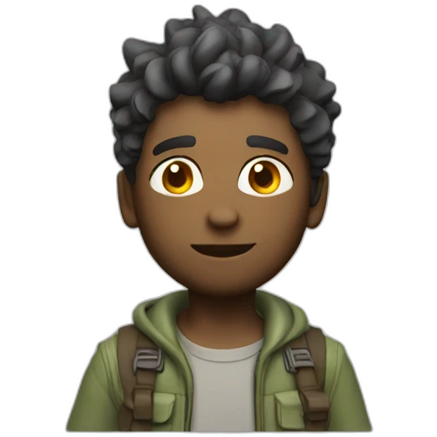 3d action game character emoji