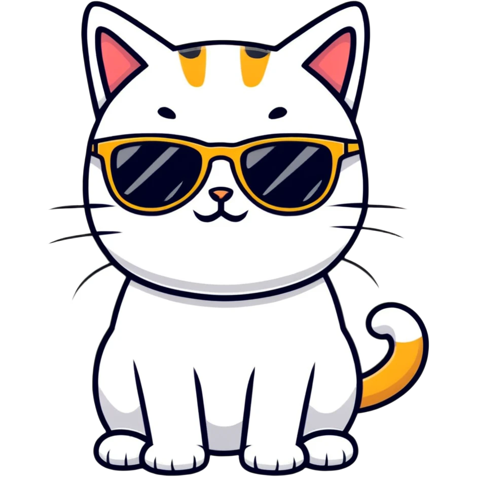 Cat with sunglasses emoji