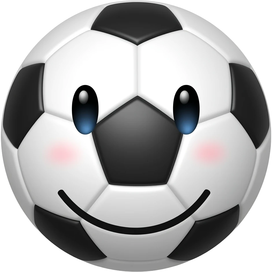 cute soccer smile ball emoji