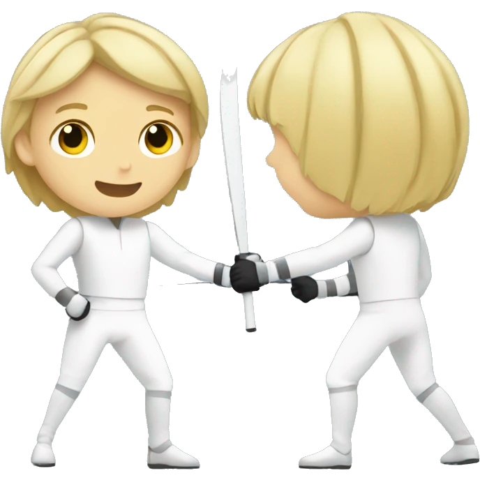 summer olympics blonde boy fencing emoji