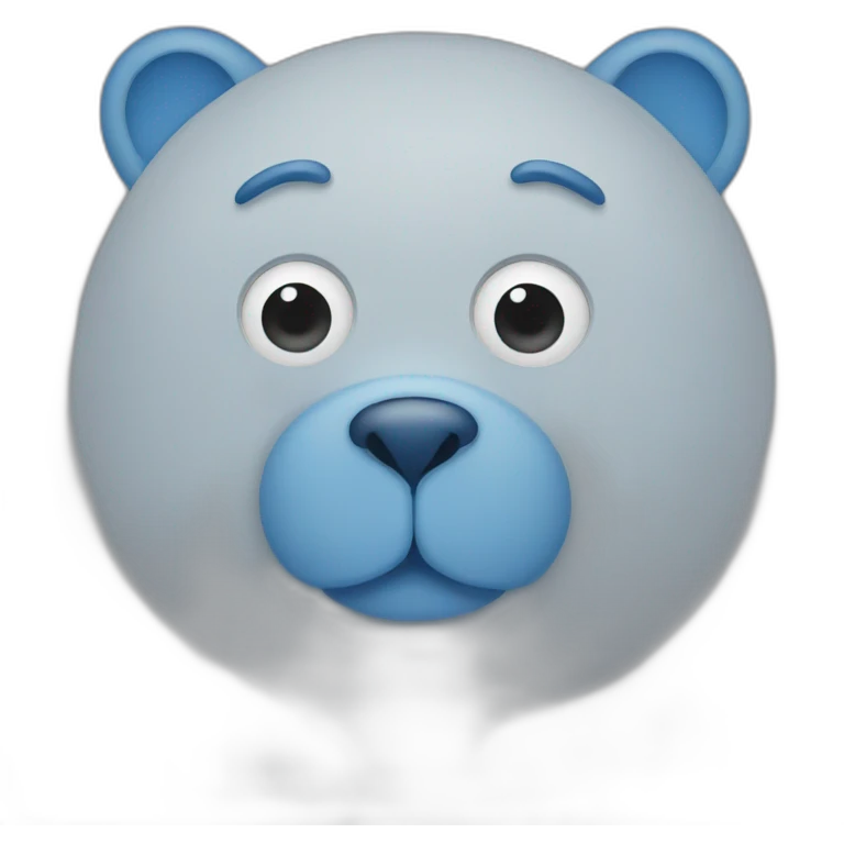Blue heart nose emoji