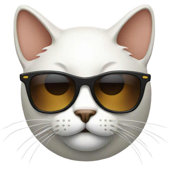 Cat with sunglasses emoji