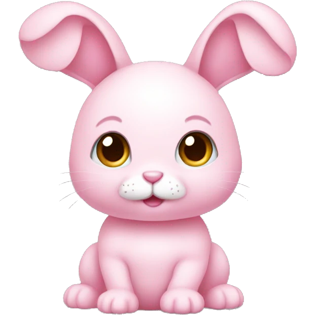 Baby pink bunny emoji