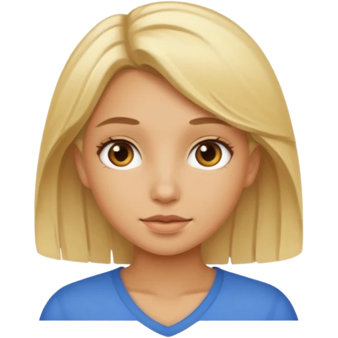 Blonde tan girl emoji