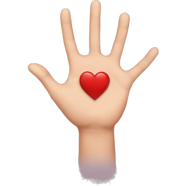 Heart hand  emoji