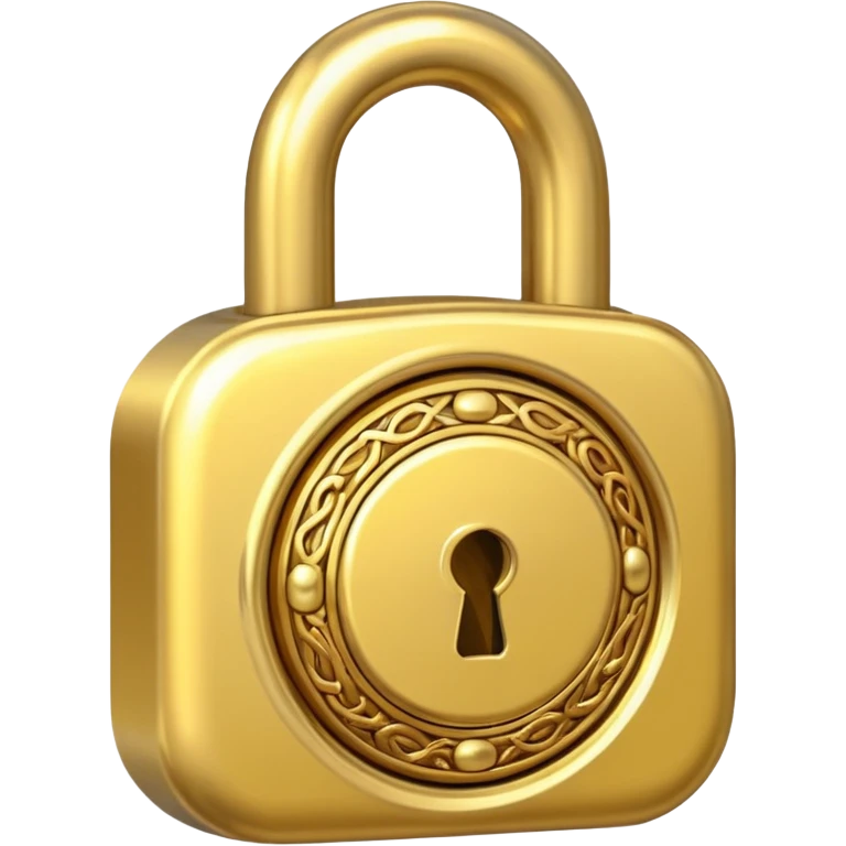 gold lock emoji
