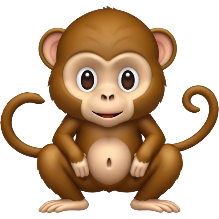 A monkey showing his butt emoji