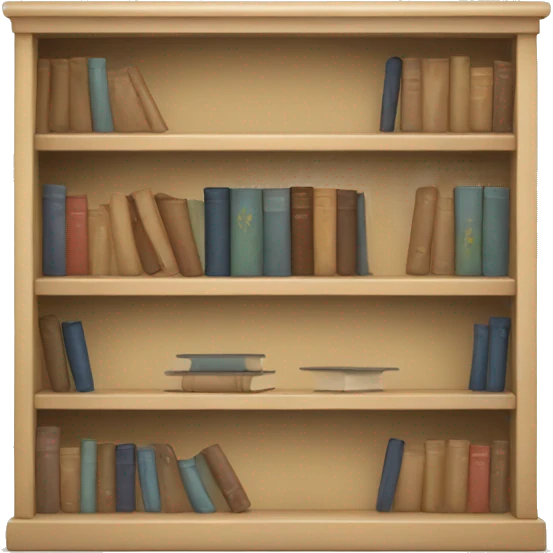 beige bookshelf emoji