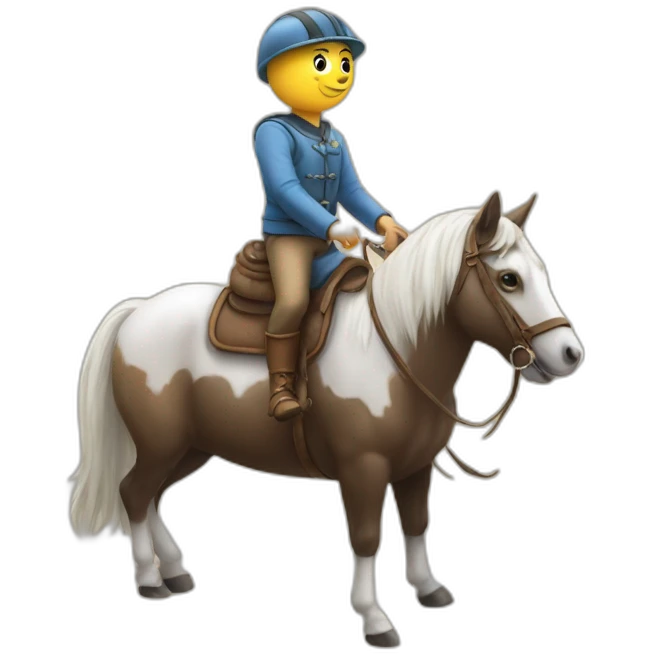 Un chat sur un cheval sur un escargot  emoji