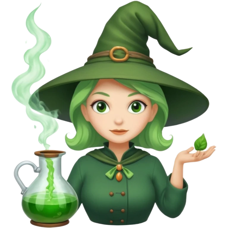 green witch cooking potion emoji