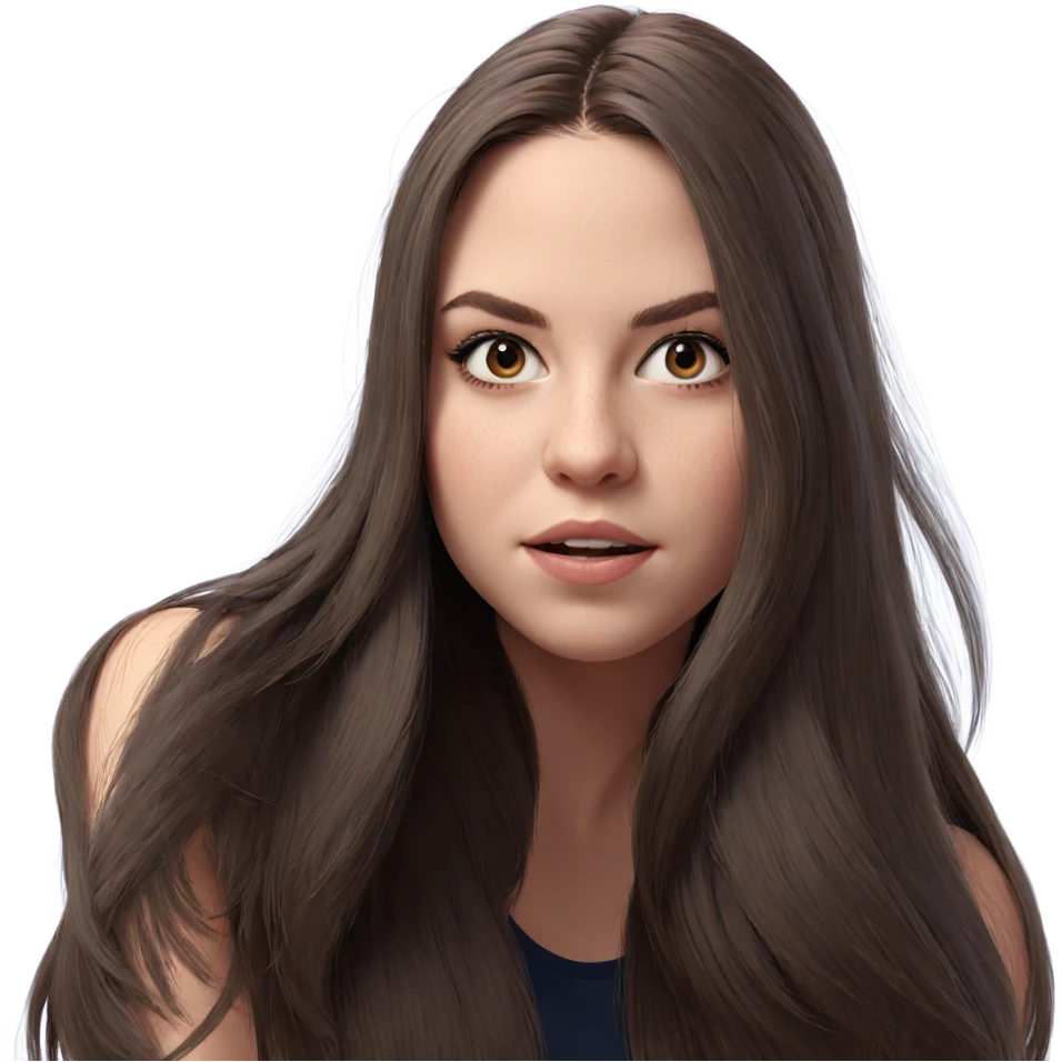 brown haired girl portrait emoji