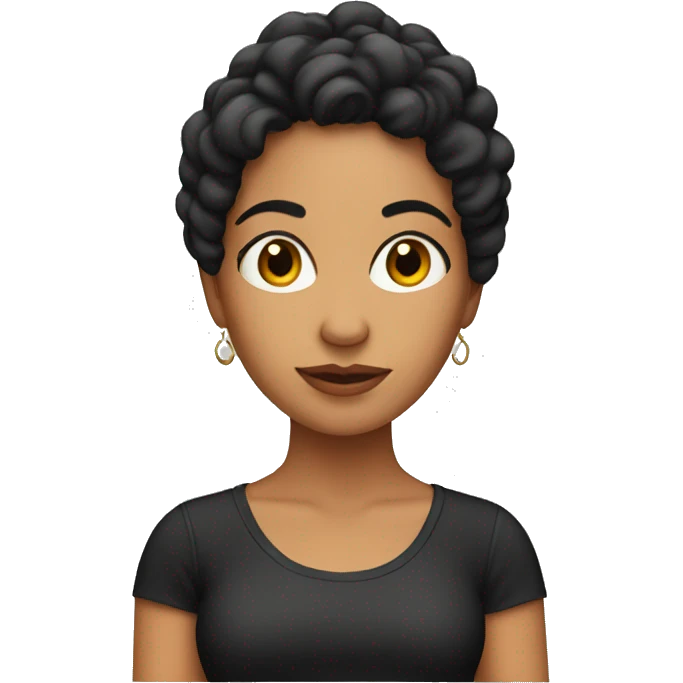 A woman Latino colored wearing a crop top emoji