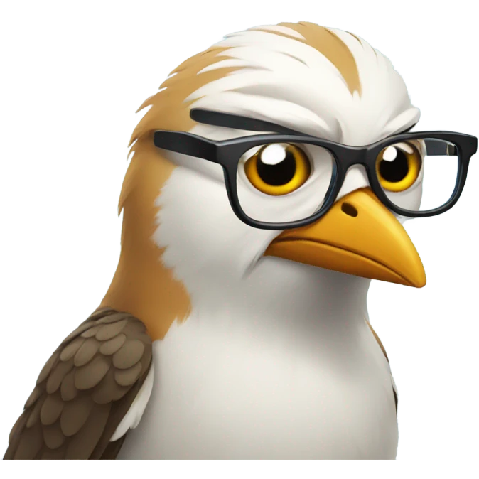 bird wearing glasses  emoji