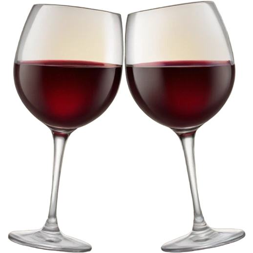 Two red wine glasses cheers emoji