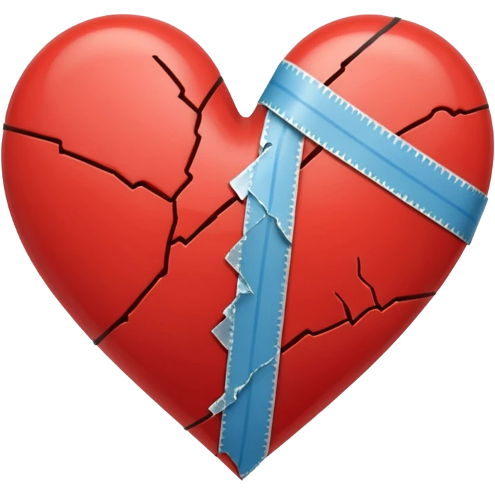 broken heart sticked together (divorce) emoji