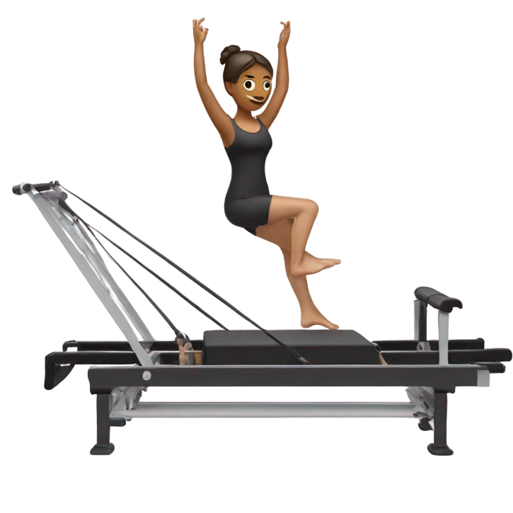 Girl on a pilates reformer emoji