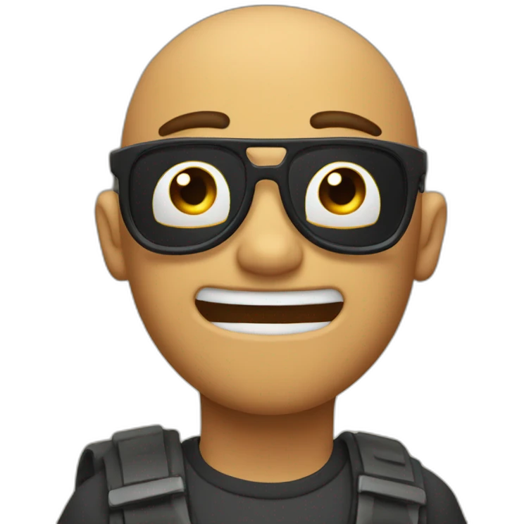 Chico haciendo mewing emoji