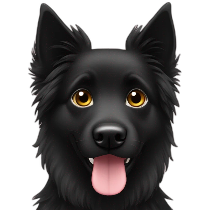 Black Groenendael emoji