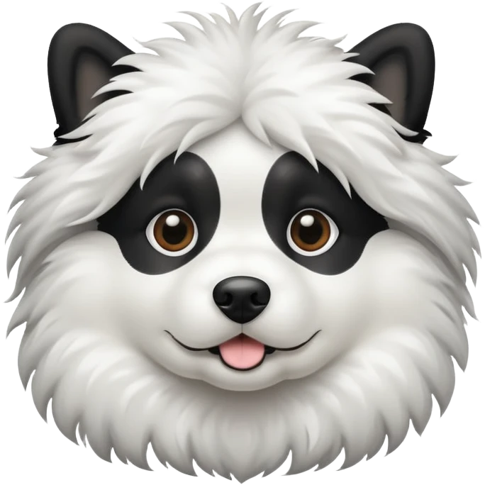 Dog black and white emoji