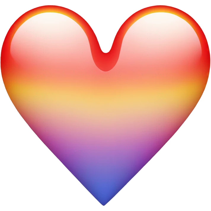 Heart yellow and red emoji