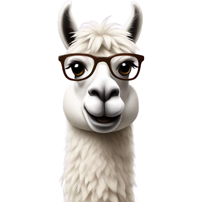 Llama with a mustache  emoji