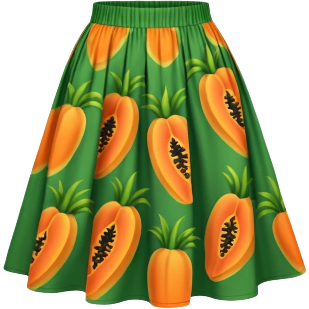 Papaya patterned skirt emoji