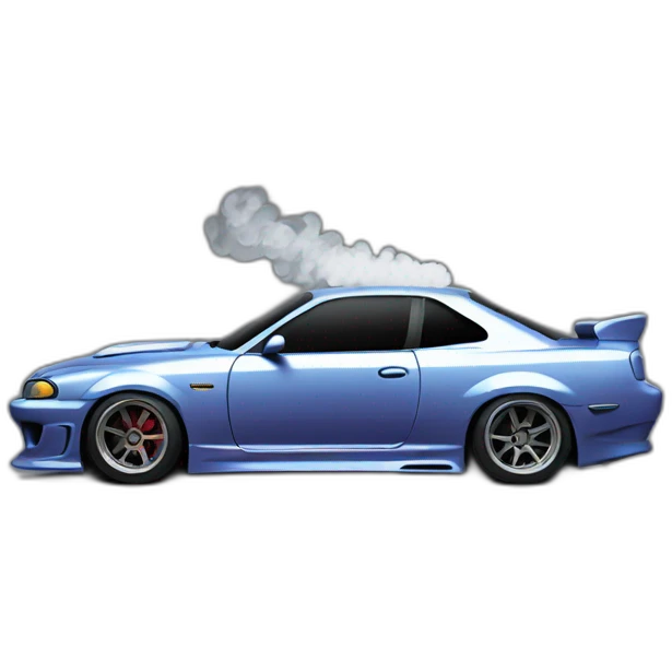 Drift car smoke emoji