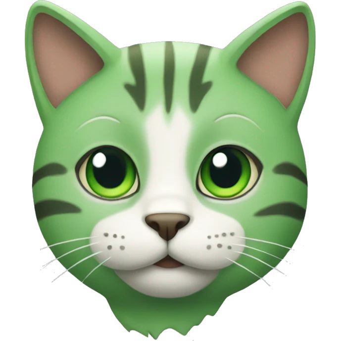 Green cat emoji