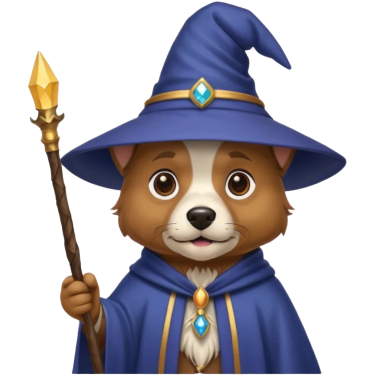 Dog wizard emoji