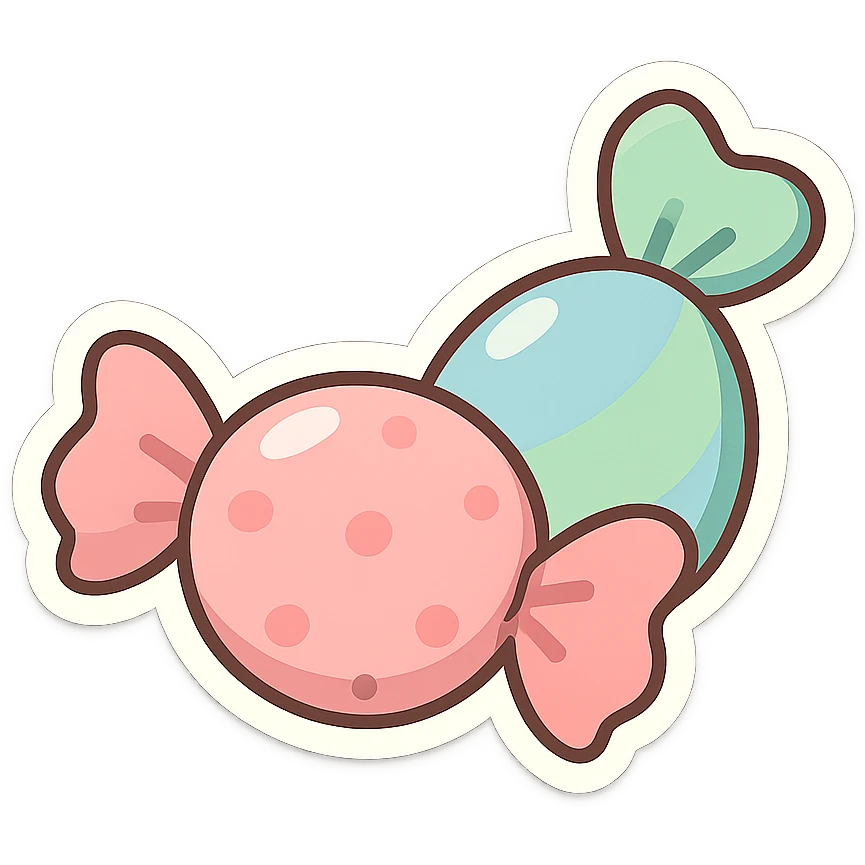 两颗彩色糖果 emoji