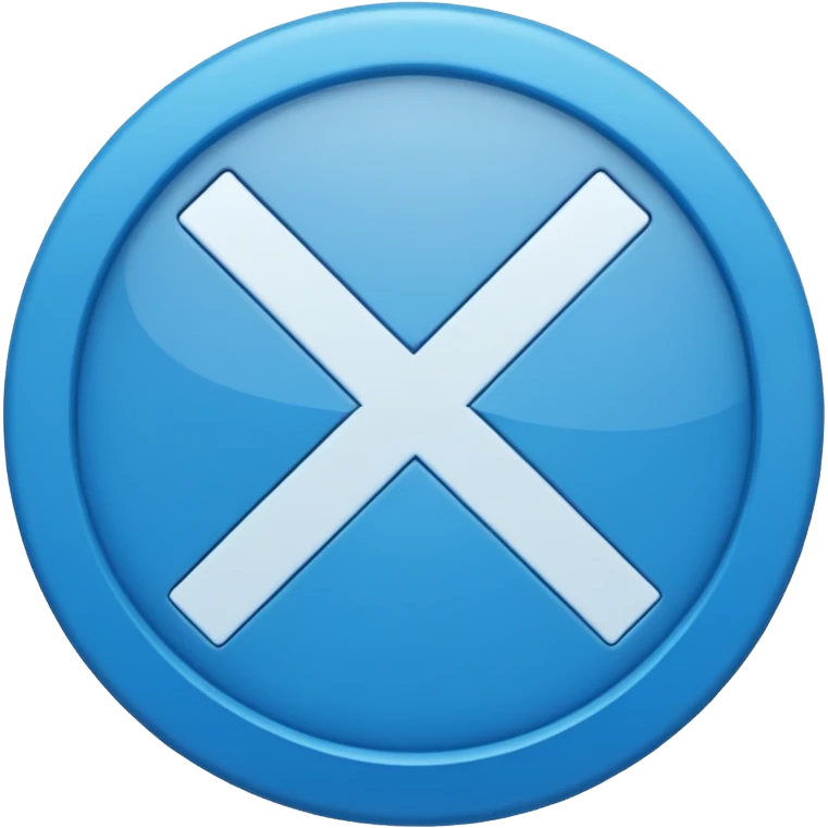 A check mark in a completely blue circle like a max emoji