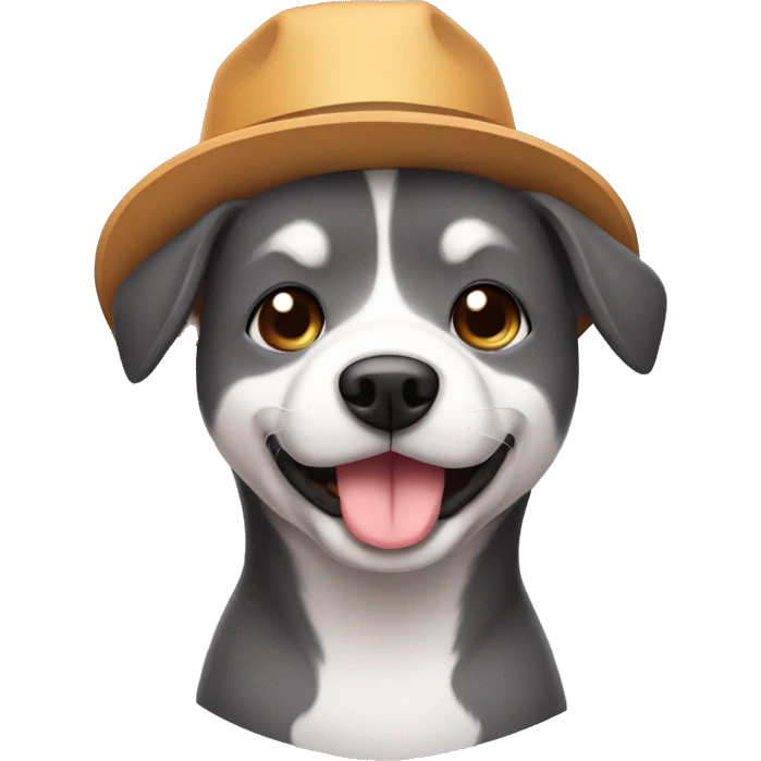 Cute dog with an hat named jayprakashswainn emoji