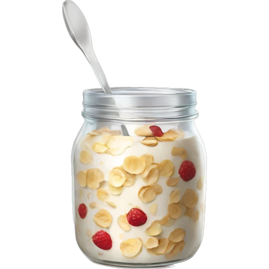 Overnight oats in a jar emoji