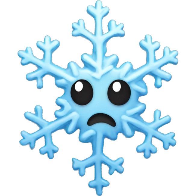 Melting snowflake emoji