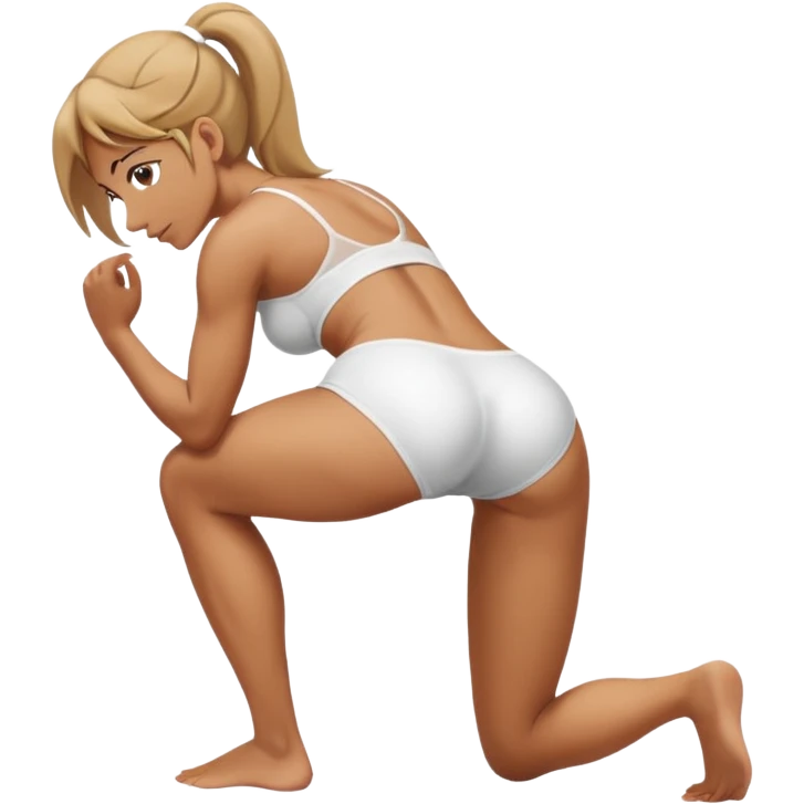 Fmeale bent over ass facing camera in panties emoji
