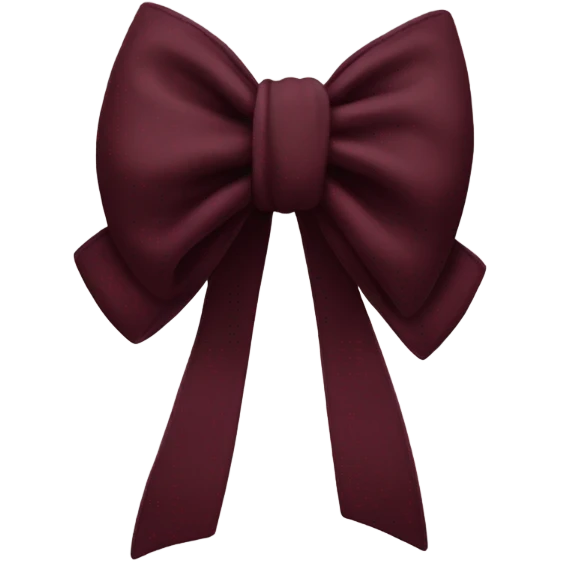 Burgundy bow  emoji