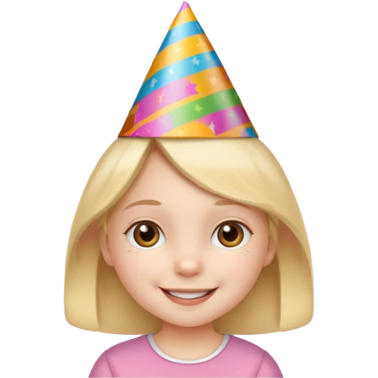 a little girl with birthday hat















 emoji