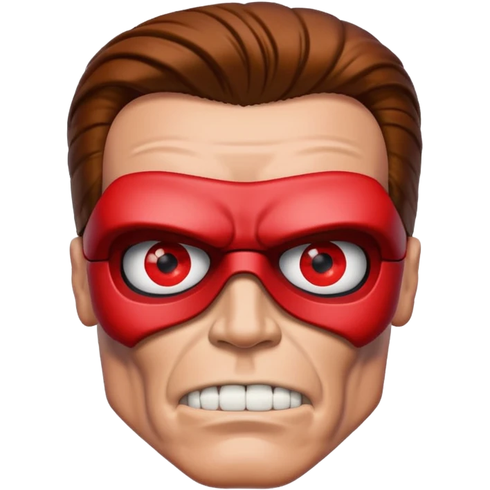 Red eyed Terminator Arnold Schwarzenegger emoji