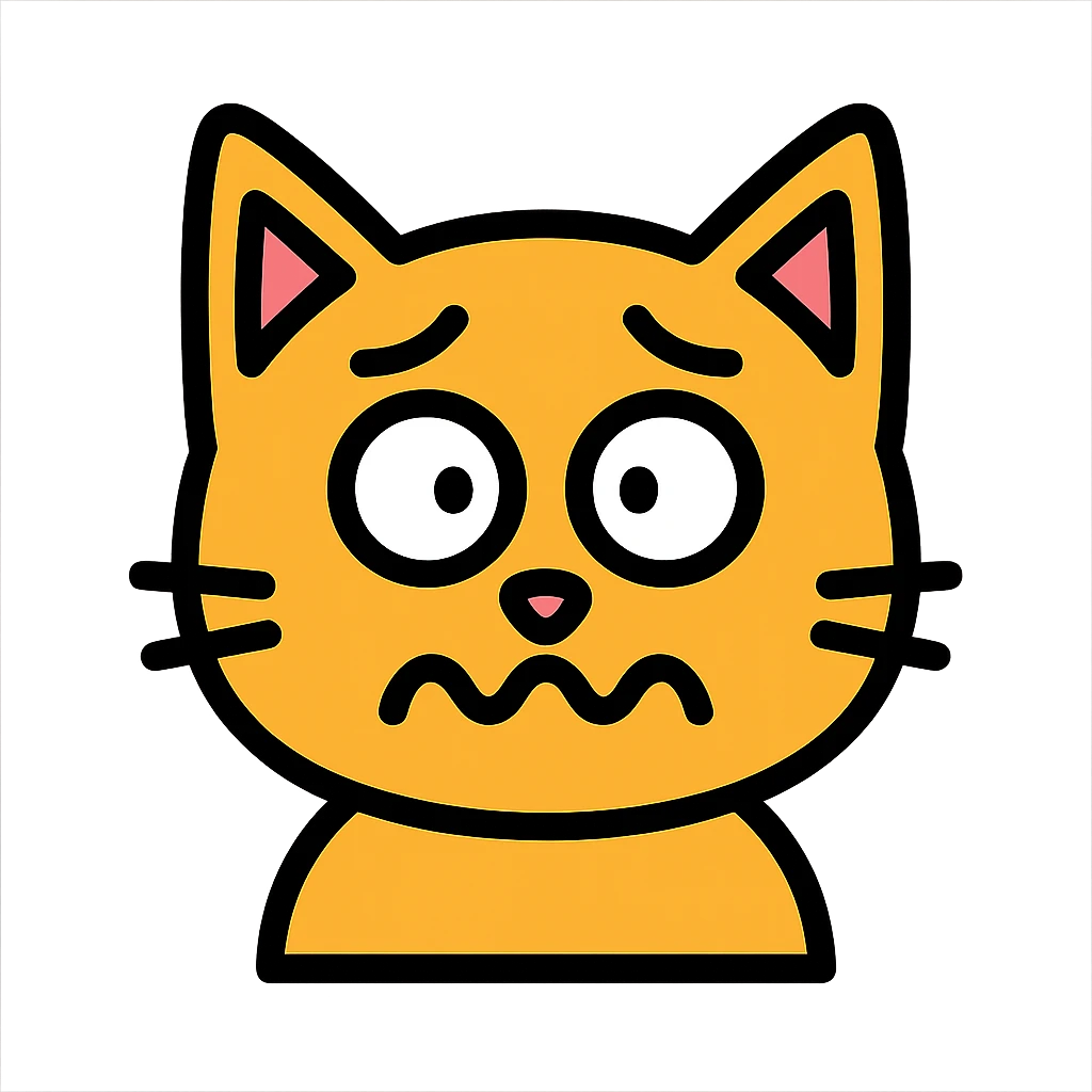 nervous cat nervous expression emoji