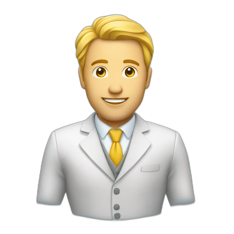 Business man avec un pouce en l'air emoji
