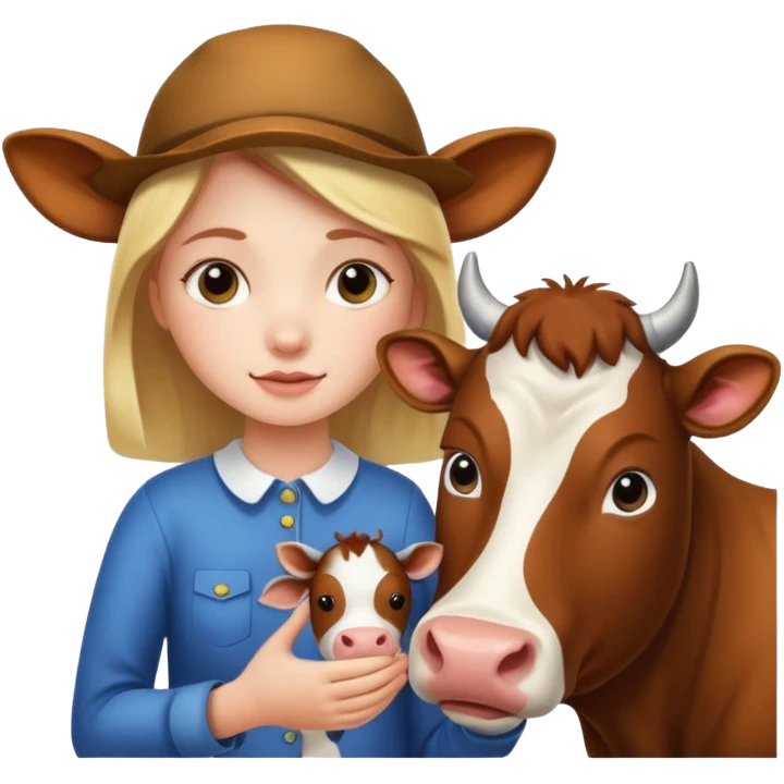 🐄👧 emoji