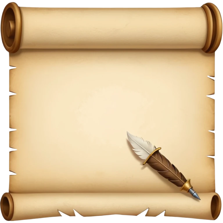 свиток пергамента с пером emoji