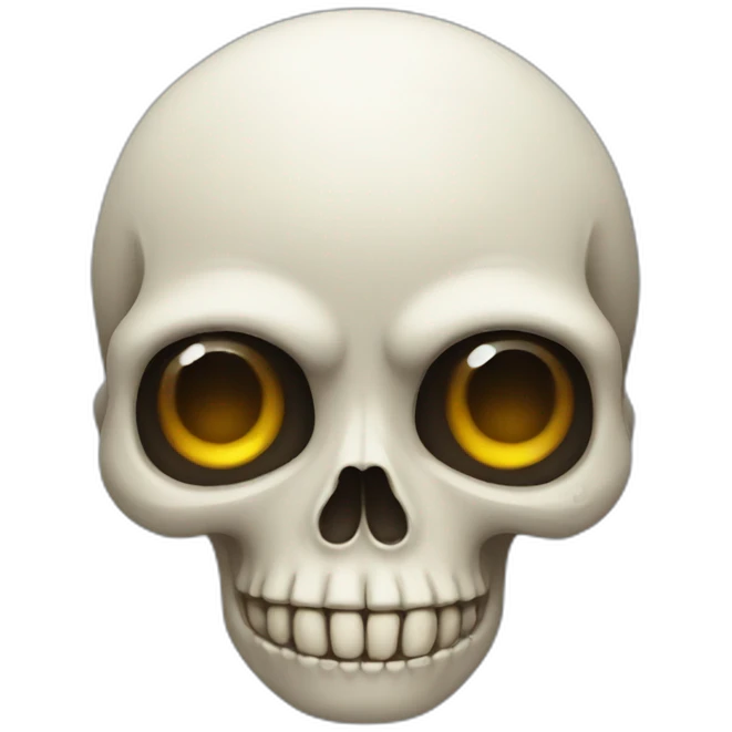 Funny weird silly skull emoji