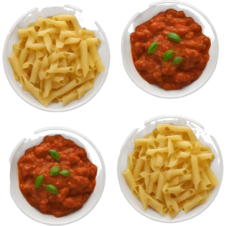 pasta with meat sauce in a bowl  emoji