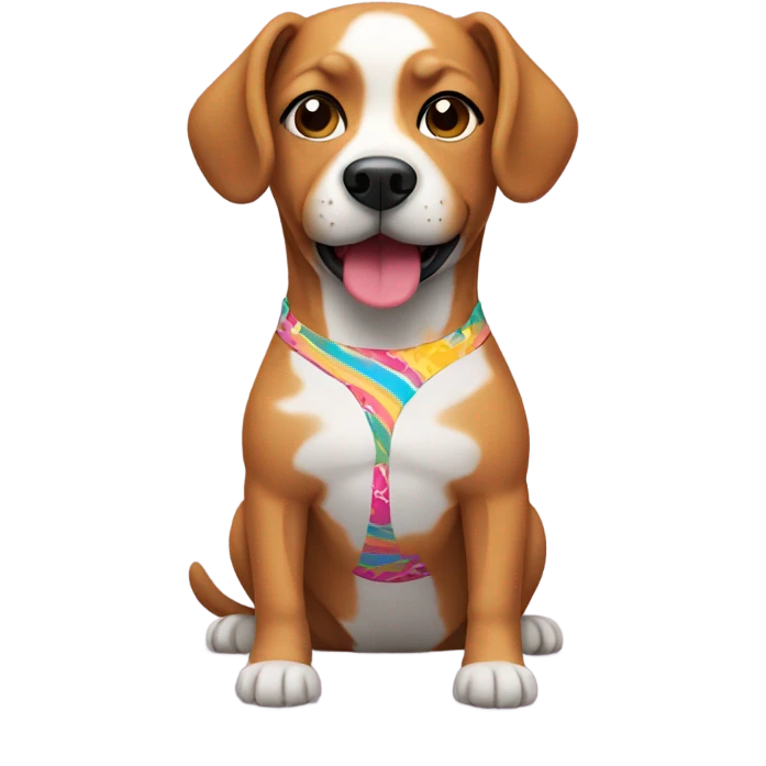 Dog wearing a bikini  emoji
