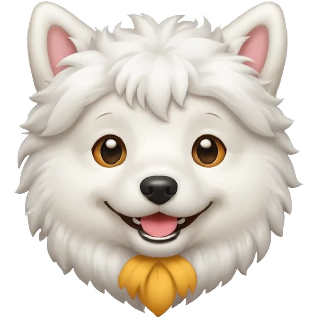 White dog funny  emoji