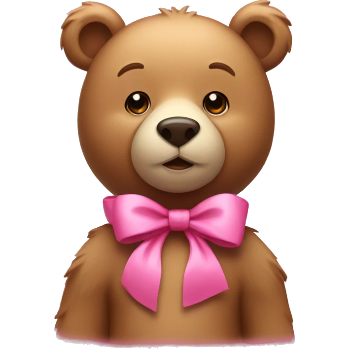 Bear with a pink bow emoji