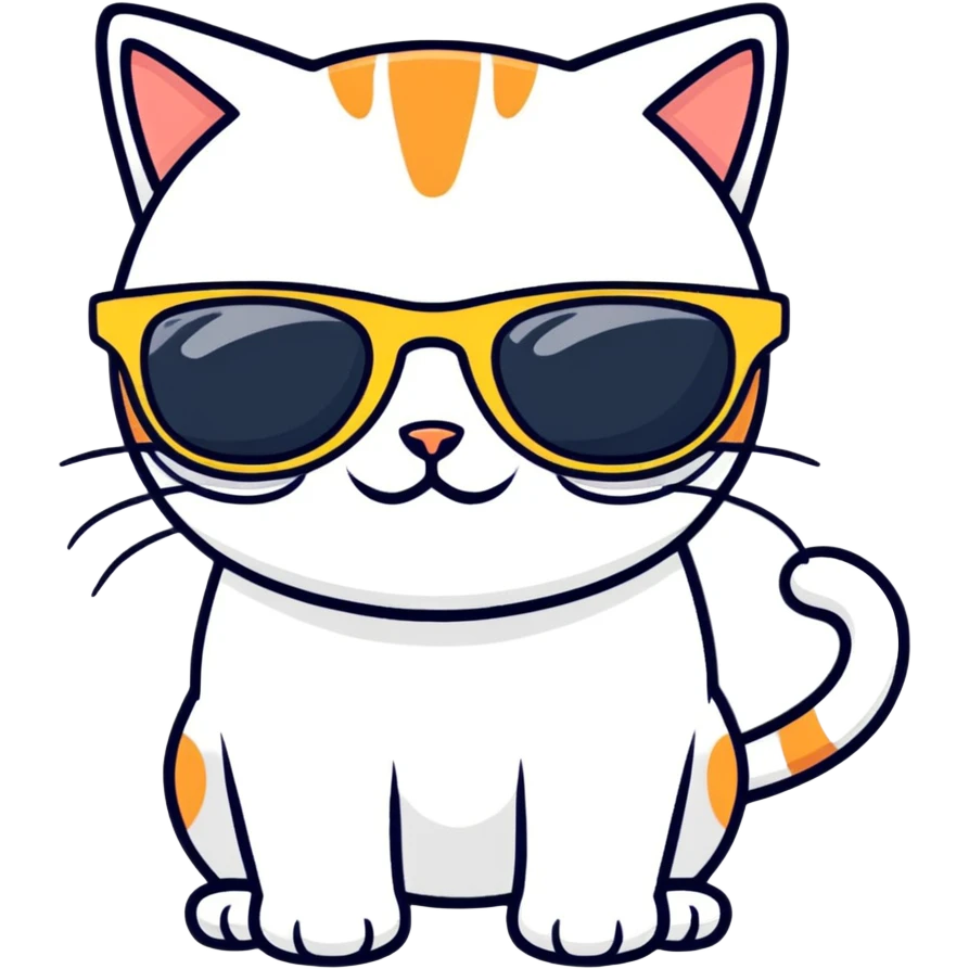 Cat with sunglasses emoji
